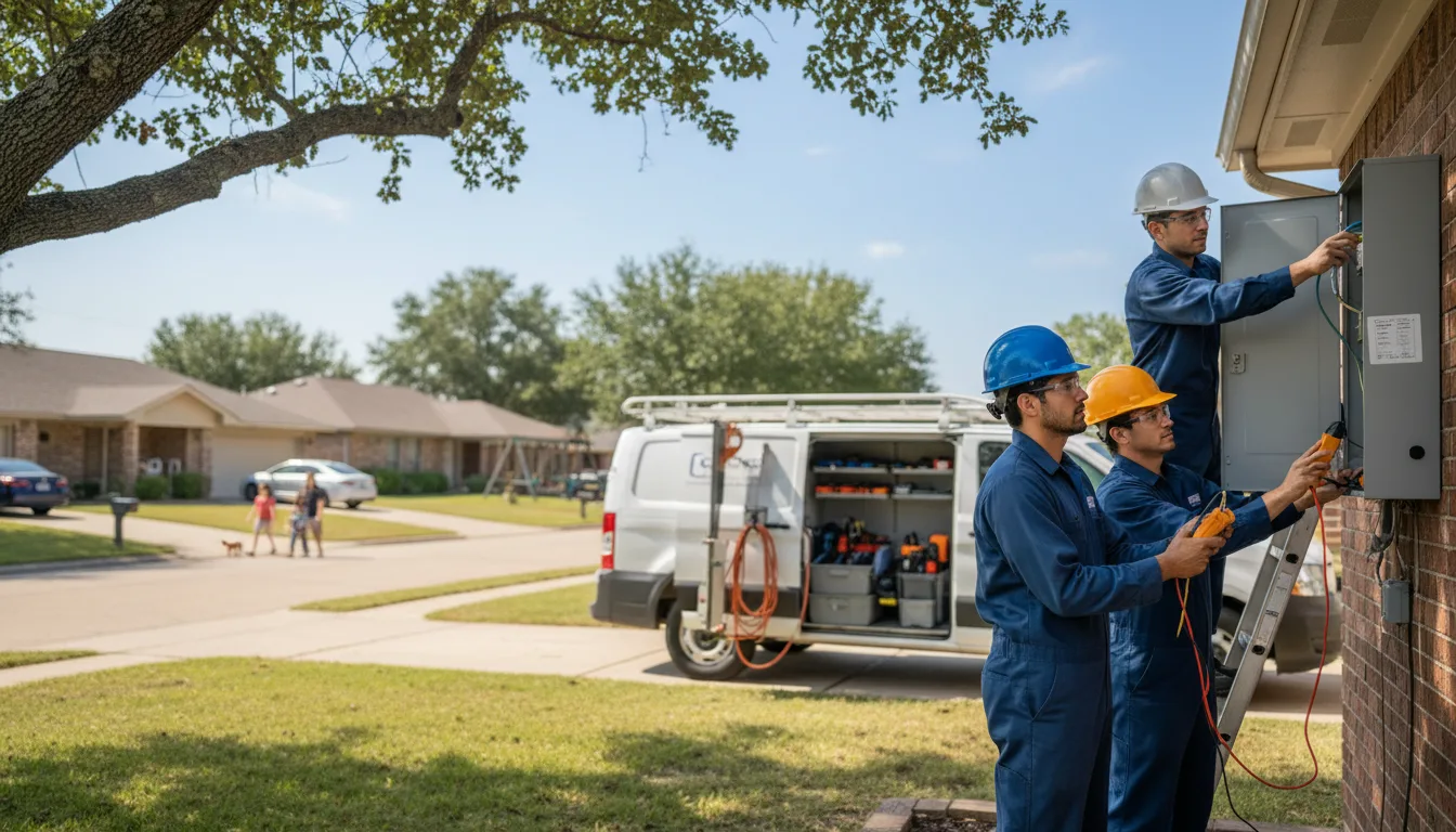 Certified electrician providing emergency electrical services in Carlton, TX